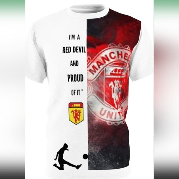 Manchester United "Red Devils" New and Proud of it! Unisex Cut & Sew! - Picture 6 of 9